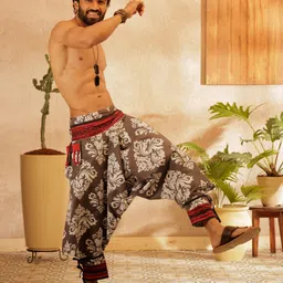 stand out Printed Cotton Men Harem Pants image 4