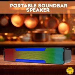 SACRO Megabar (PORTABLE HOME TV SOUNDBAR) Dynamic Thunder Sound With RGB LightB152 20 W Bluetooth Soundbar image 1