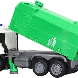 indusbay 4 Channel Remote control Rechargeable Trash Garbage Dump Truck with Bin image 2