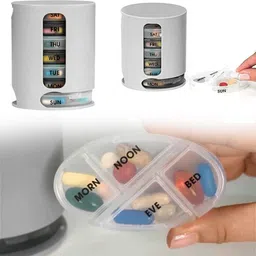 ivar NA 7 Portable Pill Box with 4 Compartments Organize Medicine Storage Box Pill Box Pill Box image 2