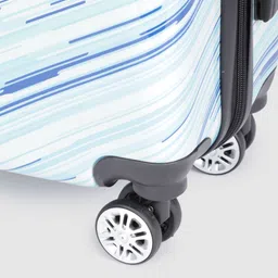 Teakwood Leathers Linear Printed Hard Cabin Trolley Bag 32.2 L image 2