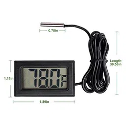AptechDeals Mini LCD TPM-14 digital thermometer sensor wired for Room Temperature/fridges, Indoor Outdoor Portable Pocket LCD Electronic Temperature Meter image 2