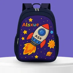 mous Cute Rocket Navy Blue Backpack for School & Travel Waterproof School Bag-picture-37