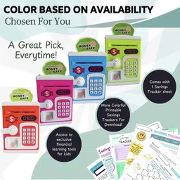 snuggle boxes Money Bank ATM Kids Piggy Bank with Electronic Lock & Password Coin Bank-Girls Coin Bank image 5