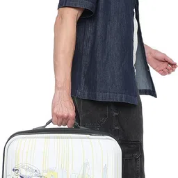 yayavar Medium Cabin Suitcase (67 cm) 4 Wheels - SUPERMAN OFFICIAL MERCHANDISE TROLLEY WITH PREMIUM PRINTED SUPERMAN LOGO - White image 3