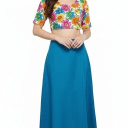 SANIGOLD Sky Blue Pure Cotton Petticoat-picture-25