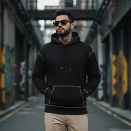 why not Men Full Sleeve Embroidered Hooded Sweatshirt-picture-15