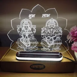 impactgift 31 3D Illusion Laxmi Ganesh LED lamp Warm White Light Table Lamp For Diwali Gift Table Lamp-picture-19