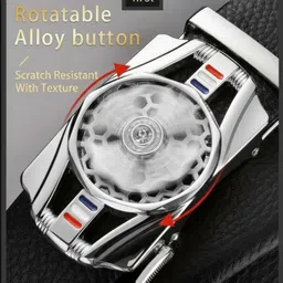 beltoria Men Black Artificial Leather Belt image 3