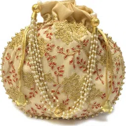 royalpouch Women Pink, Beige Potli image 4