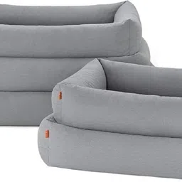 petlux Dog Bed Supersoft Unique Design Dual Color Velvet Bed with Pillow. L Pet Bed image 1