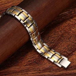 jewelgenics Stainless Steel Silver Coated Bracelet-picture-25