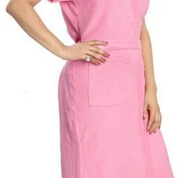 deeram Purple, Pink Free Size Bath Robe image 4