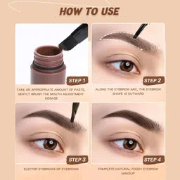 latixmat Natural Waterproof Eyebrow Cream Pen Delicate Smooth Long-lasting Pack Of 2 3.6 g image 2