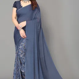 Floral Print Daily Wear Georgette Saree-image-35