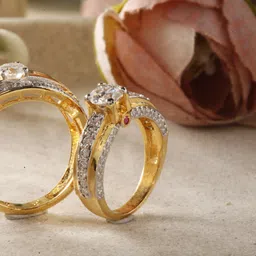 drk jewels The Starlit Ring Silver Moissanite Gold Plated Ring image 1