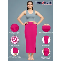 Trendmalls New.P02-Pink Lycra Blend Petticoat image 2