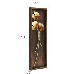 vedas Iron Jane Leaf Multicolour Floral Wall Art image 2