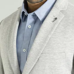 indian terrain Men Solid Single Breasted Casual Blazer image 4