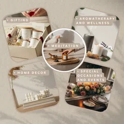 ignique Ceramic Trilume Scented Candle | Coconut-Soy Wax | Small Size Decorative Candle image 5