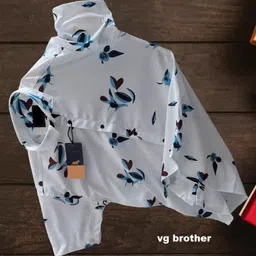 vg brother Men Regular Fit Printed Ribbed Collar Casual Shirt-picture-10