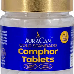 auracam Gold Standard Camphor Tablets for Puja/Kapooram Tablets (Small, Pack of 1, 50g)-picture-13