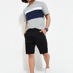 max Solid Men Black Casual Shorts image 3