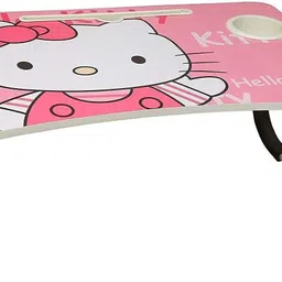 mayko & bayko MULTIPURPOSE FOLDABLE WITH CUP HOLDER , STUDY & LAPTOP TABLE Wood Portable Laptop Table image 2