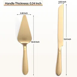 nirmatsaray Cake Cutting Knife Set,Elegant Stainless Steel Cake Knife and Server Set Kitchen Tool Set image 2