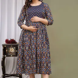 murli kurti Printed Pure Cotton Stitched Flared/A-line Gown-picture-21