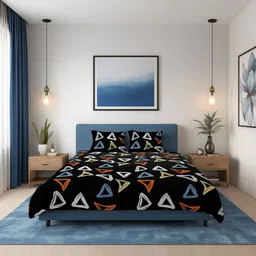 schp Woolen, Velvet Double Flat 240 TC Printed Bedsheet-picture-12