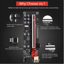 LipiWorld Pack Of 4 VER011-PRO Riser Card 10 Capacitors PCI-E 1X to 16X GDDR4 16 GB NVIDIA Chipset 64 bit 120 MHz Graphics Card image 5