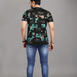 sti Pack of 2 Men Printed Round Neck Polyester Multicolor T-Shirt image 2