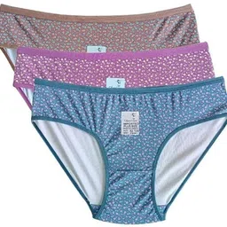 laxmi vilas fashion Pack of 3 Women Hipster Multicolor Panty-picture-18