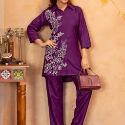 clothflycreation Top Pant Co-ords Set with Jacket image 5