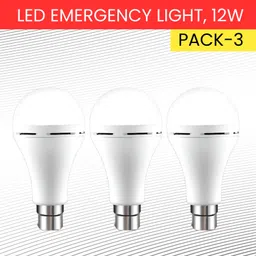 sacro 12W Rechargeable Inverter LED Bulb with Upto 4H.Power Cut Lighting Pack of_3X352 4 hrs Bulb Emergency Light-picture-13