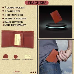 al-hikma Men Yellow Genuine Leather RFID Wallet-picture-13