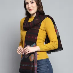 monte carlo Self Design Acrylic Women Multicolor Stole image 2