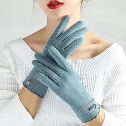 bolax Embroidered Winter Women Gloves-picture-14