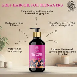 buddha natural Anti Grey Hair Oil for Teenagers - Turn White Hair to Black Hair with Natural Hair Oil image 4