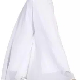 bhagyashray Women Regular Fit White Georgette Trousers image 5