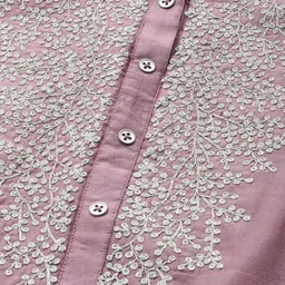 kriska Women Chanderi Kurti Pant Dupatta Set image 4