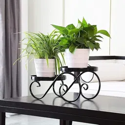 thing maker Decorative Metal Plant Stand for Indoor Pots – Dual Tier Flower Pot Holder Plant Container Set-picture-14