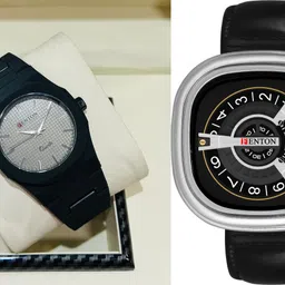 fenton Trendy Wrist Watch, Stainless Steel Bracelet, White Dial with Arabic Numerals Analog Watch - For Men FNW-Aura - Grey_FNTON-32 image 1