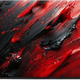 Flipkart SmartBuy Combo of Full Body Laptop Skin and Mouse Pad - Black Red Lava Art No Residue Removable Self Adhesive Vinyl Reusable Laptop Skin Compatible for 15.6 inch image 2
