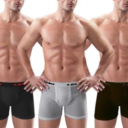 dollar bigboss Pack of 3 Combed Cotton Classy Solid Men Trunk-picture-12