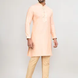poly2fab Men Embroidered Pure Cotton Straight Kurta image 5
