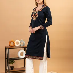 twenty me Women Printed Acrylic Blend A-line Kurta-picture-23