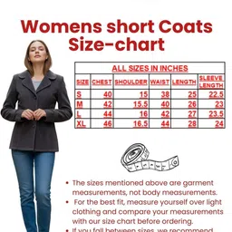 excent Fur Tweed Solid Coat For Women image 5