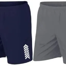 mgc maanu Self Design Men Dark Blue, Grey Sports Shorts-picture-13